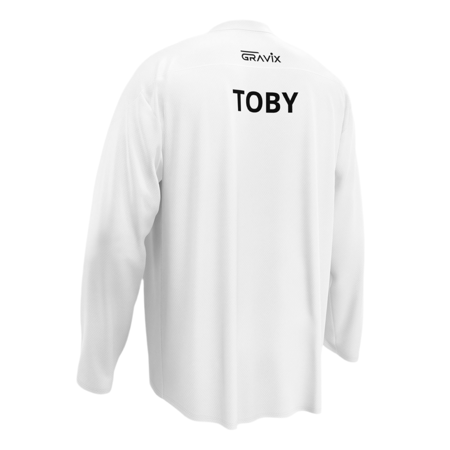 Gravix Jersey-Glacier White Custom Jersey Toby