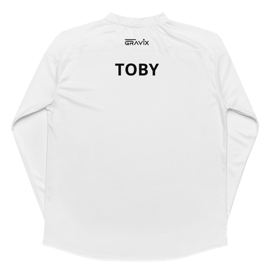 Gravix Jersey-Glacier White Custom Jersey Toby